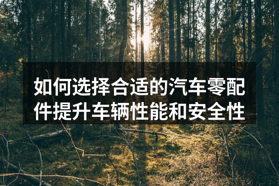 选择高质量汽车零配件的注意事项