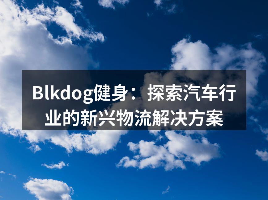 Blkdog健身的创新物流中心